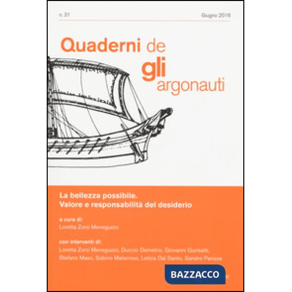 Quaderni de «Gli argonauti» (2016). Vol. 31