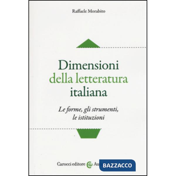 Dimensioni della letteratura italiana. Le forme, gli strumenti le istituzioni