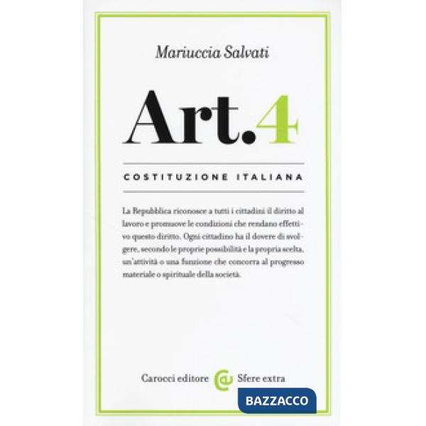 Costituzione italiana: articolo 4