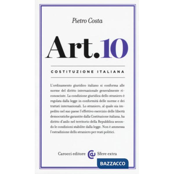 Costituzione italiana: articolo 10