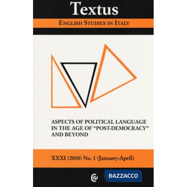 Textus. English studies in Italy (2018). Vol. 1