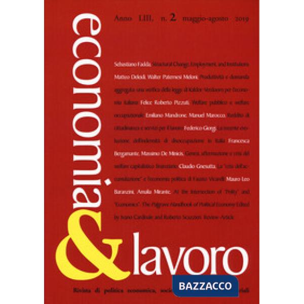Economia & lavoro (2019). Vol. 2: Maggio-Agosto