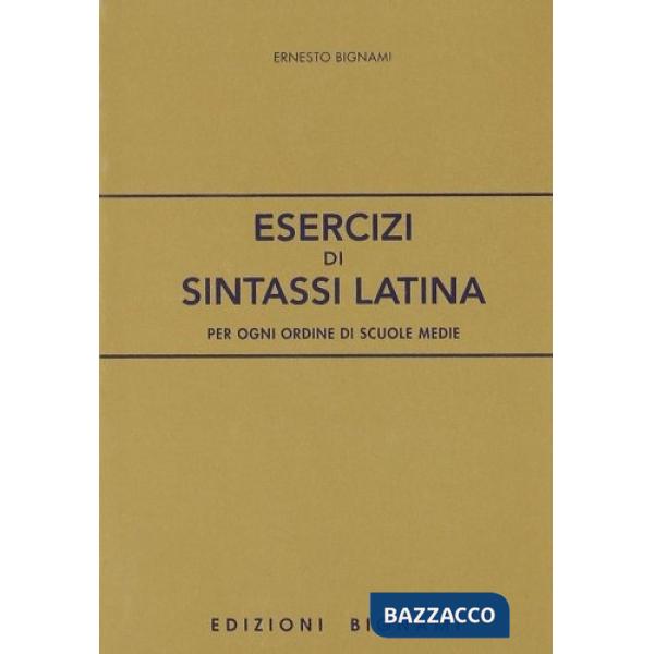 Esercizi di sintassi latina
