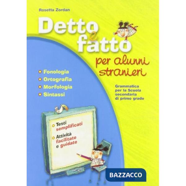 DETTO E FATTO X ALUNNI STRANIERI X VENDITA