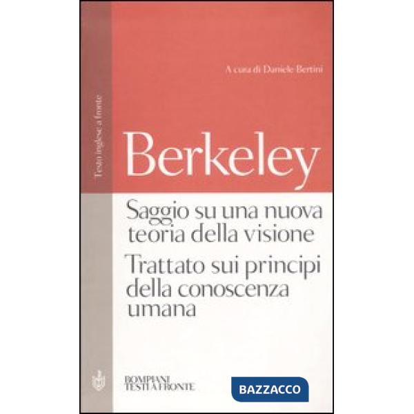 Saggio su una nuova teoria della visione-Trattato sui principi della conoscenza umana. Testo inglese a fronte