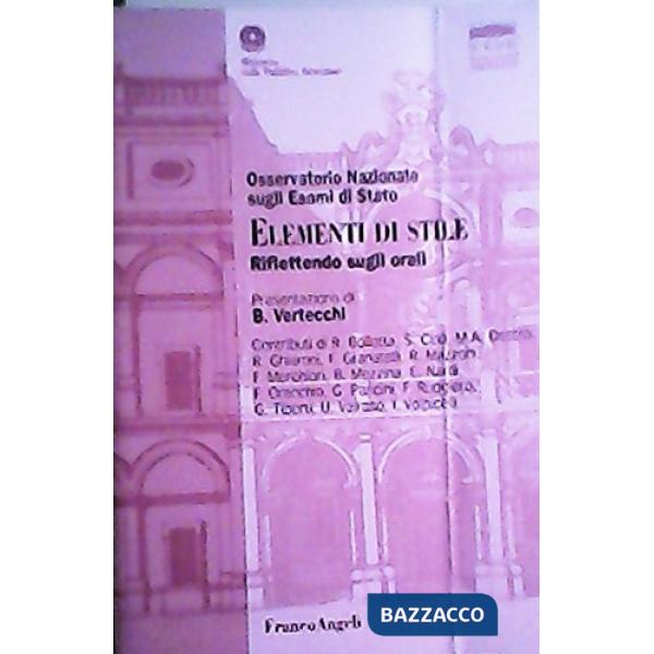 Elementi di stile. Riflettendo sugli orali