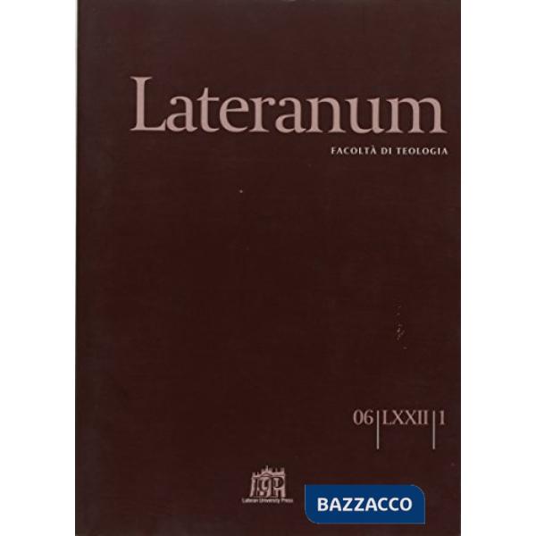 Lateranum (2006). Vol. 1
