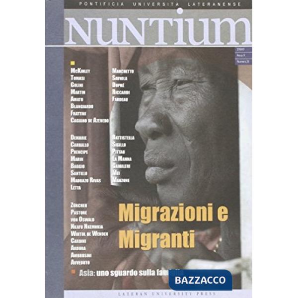 Nuntium. Vol. 30: Migrazioni e migranti