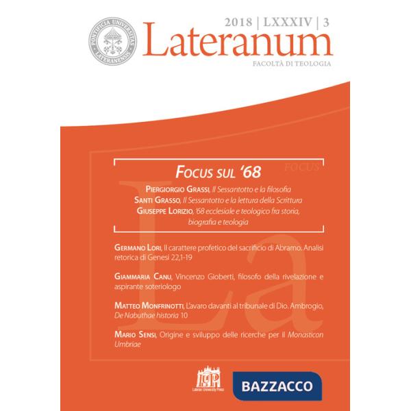 Lateranum (2018). Vol. 3: Focus sul '68
