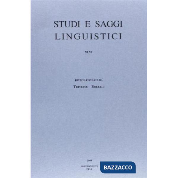 Studi a saggi. Linguistica