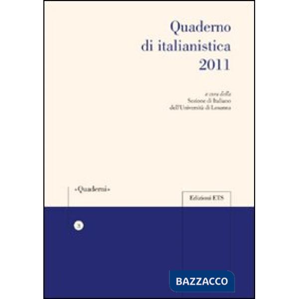 Quaderno di italianistica 2011