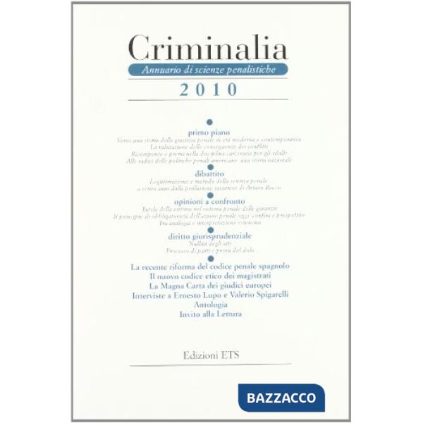Criminalia. Annuario di scienze penalistiche. Vol. 5