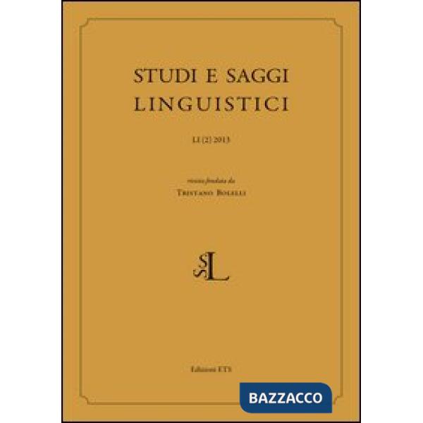 Studi e saggi linguistica (2013). Ediz. italiana e inglese. Vol. 2