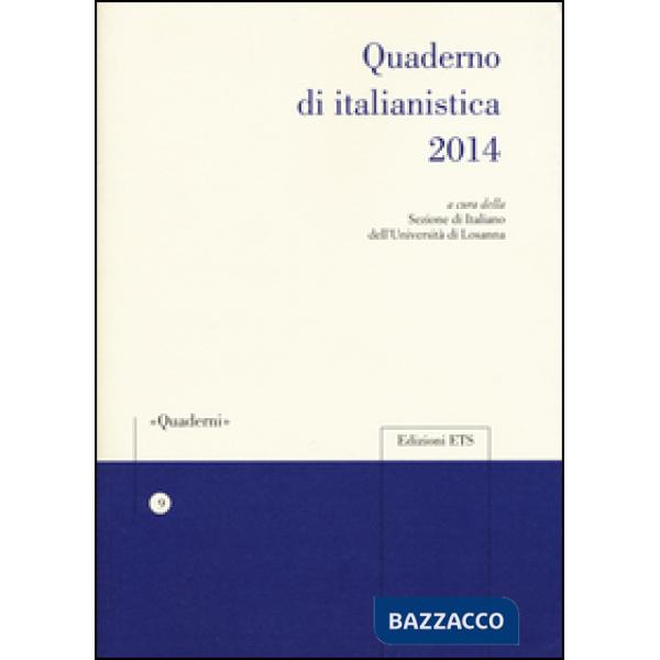 Quaderno di italianistica 2014