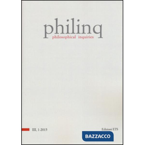 Philinq. Philosophical inquiries (2015). Vol. 1