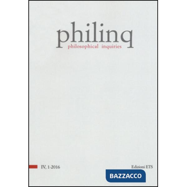 Philinq. Philosophical inquiries (2016). Vol. 1