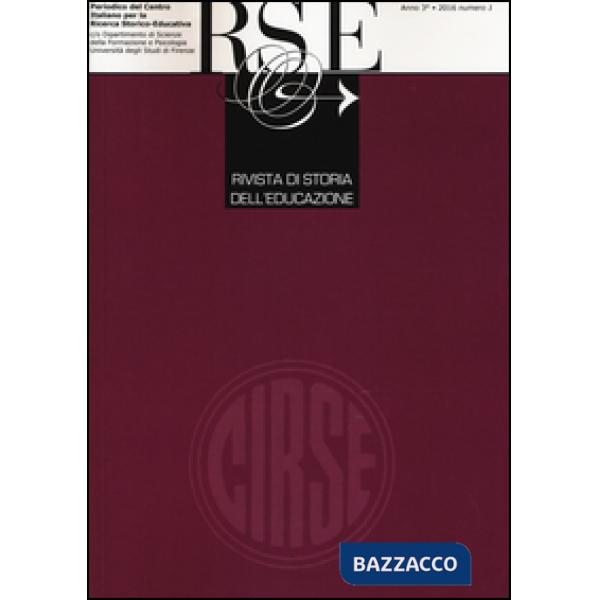Rivista di storia dell'educazione (2016). Vol. 1
