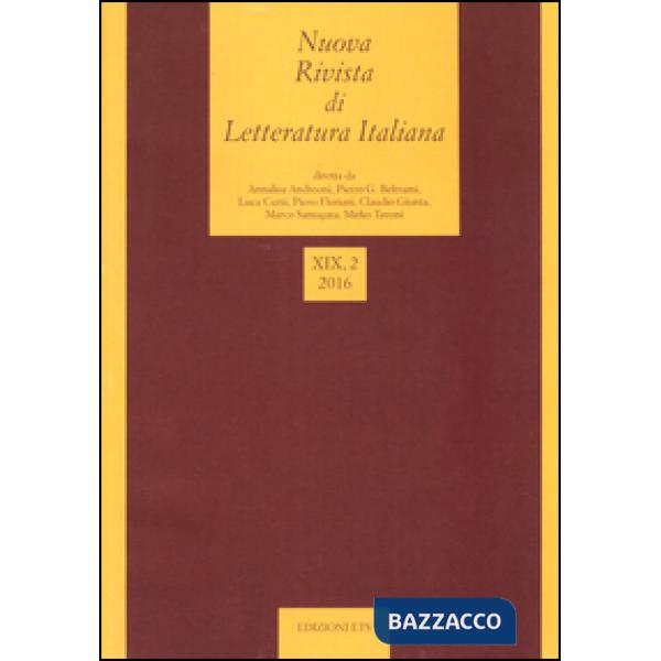 Nuova rivista di letteratura italiana (2016). Vol. 2