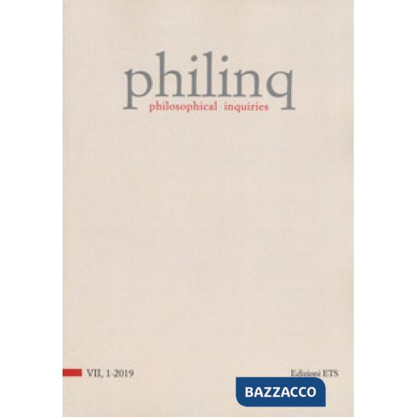 Philinq. Philosophical inquiries (2019). Vol. 1