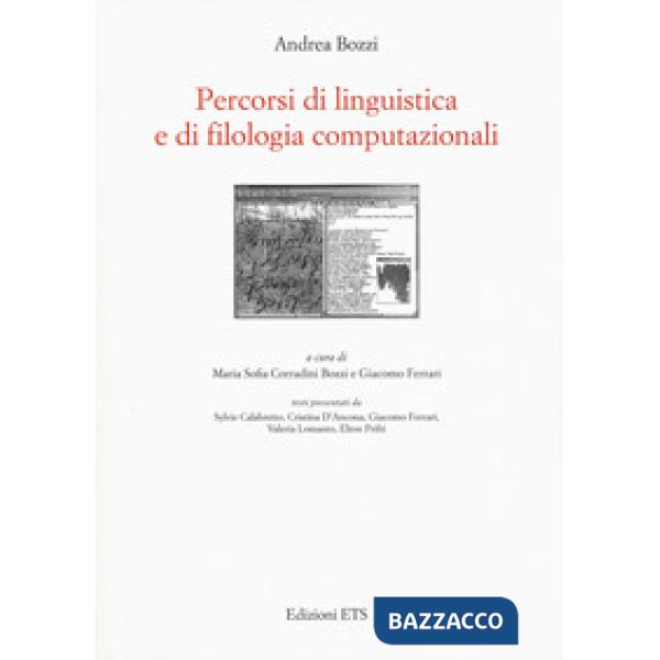 Percorsi di linguistica e di filologia computazionali