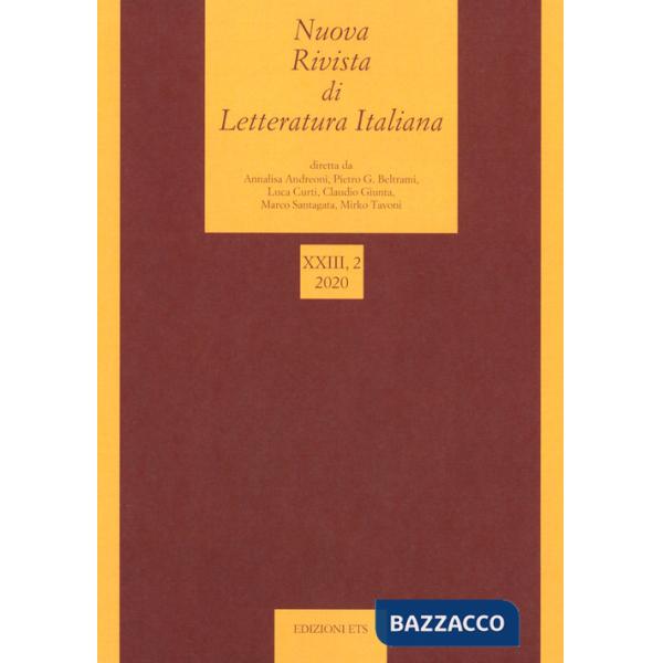 Nuova rivista di letteratura italiana (2020). Vol. 2