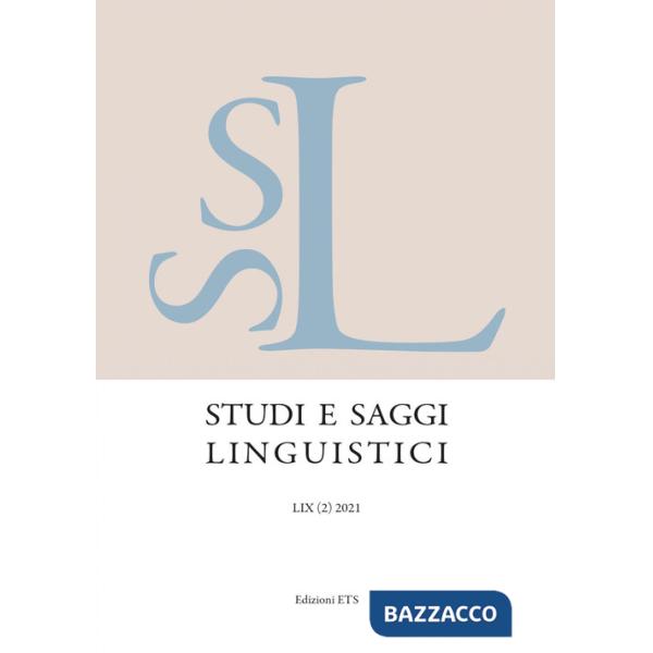 Studi e saggi linguistici (2021). Vol. 2