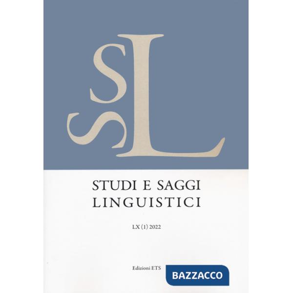 Studi e saggi linguistici (2022). Vol. 1