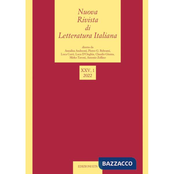 Nuova rivista di letteratura italiana (2022). Vol. 1