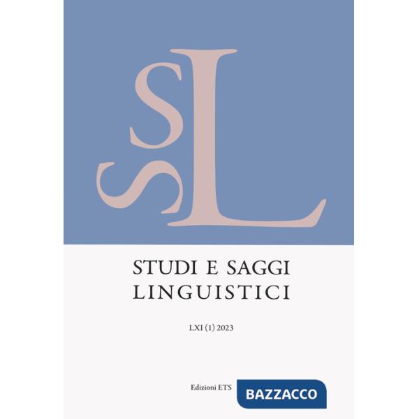 Studi e saggi linguistici (2023). Vol. 1