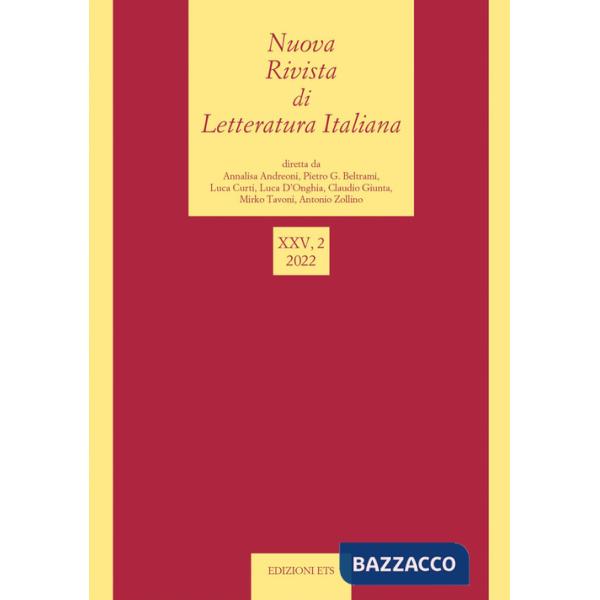 Nuova rivista di letteratura italiana (2022). Vol. 2