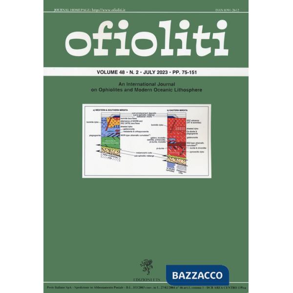 Ofioliti. An international journal on ophiolites and modern oceanic lithosphere (2023). Vol. 48/2