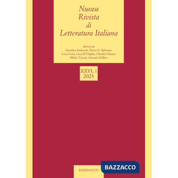 Nuova rivista di letteratura italiana (2023). Vol. 1