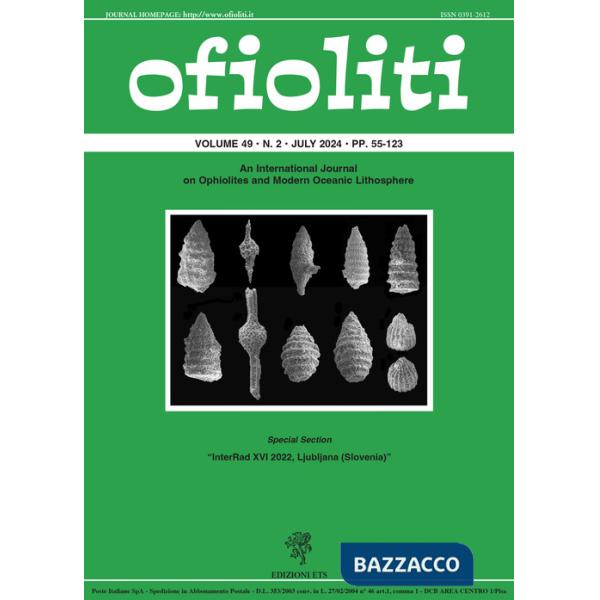 Ofioliti. An international journal on ophiolites and modern oceanic lithosphere (2024). Vol. 49/2