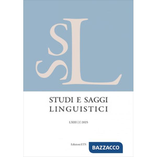 Studi e saggi linguistici (2025). Vol. 1