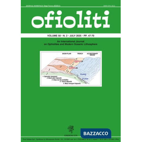 Ofioliti. An international journal on ophiolites and modern oceanic lithosphere (2025). Vol. 50/2