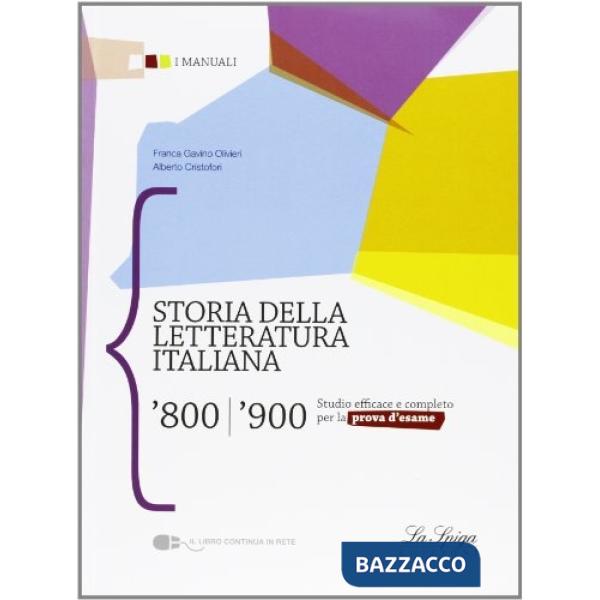STORIA LETTERATURA ITALIANA '800/'900