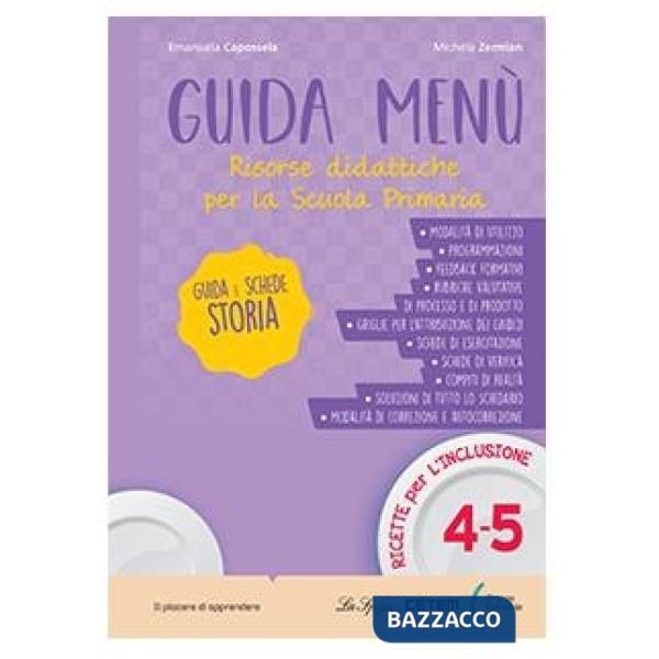 GUIDA MENU' STORIA-SCHEDE STORIA 4-5