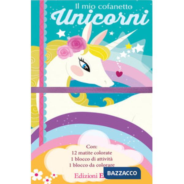 Mio cofanetto. Unicorni. Ediz. illustrata. Con 12 matite colorate (Il)