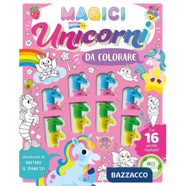 Magici unicorni da colorare. Ediz. illustrata. Con 16 pennarelli impilabili