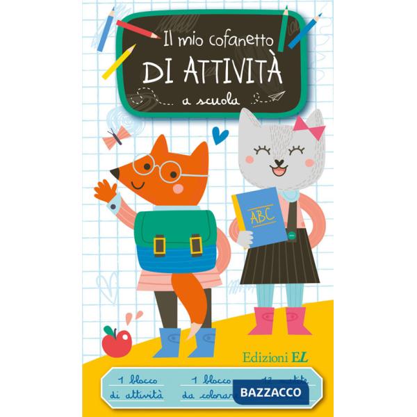 Mio cofanetto di attività a scuola. Ediz. illustrata. Con 12 matite colorate (Il)