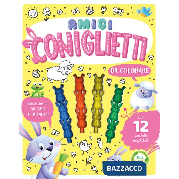 Amici coniglietti da colorare. Ediz. illustrata. Con 12 pastelli