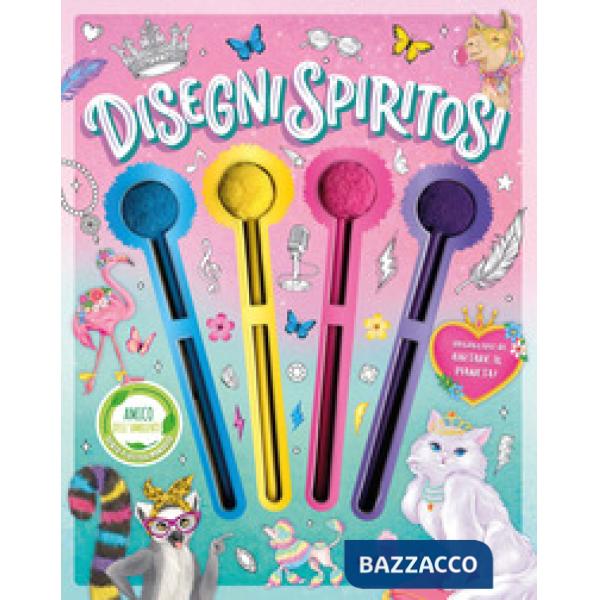 Disegni spiritosi. Ediz. illustrata. Con 4 matite colorate con pompon