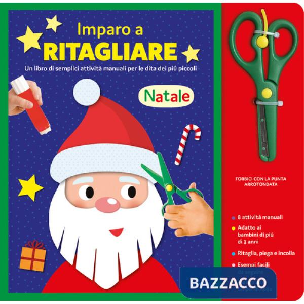 Imparo a ritagliare. Natale. Ediz. a colori. Con forbici con la punta arrotondata
