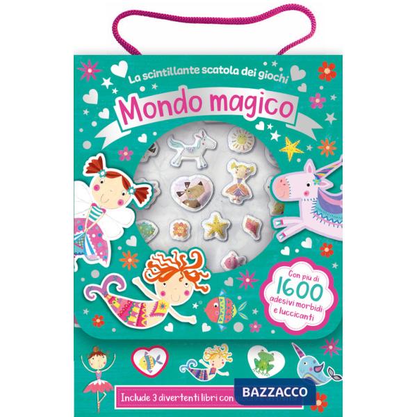 Mondo magico. La scintillante scatola dei giochi. Ediz. a colori. Con Adesivi
