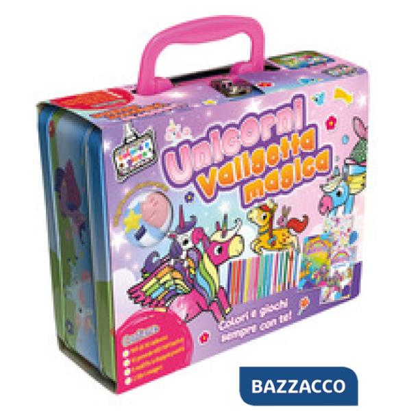 Unicorni. Valigetta magica. Ediz. a colori. Con 5 matite colorate. Con 10 pennarelli. Con Adesivi