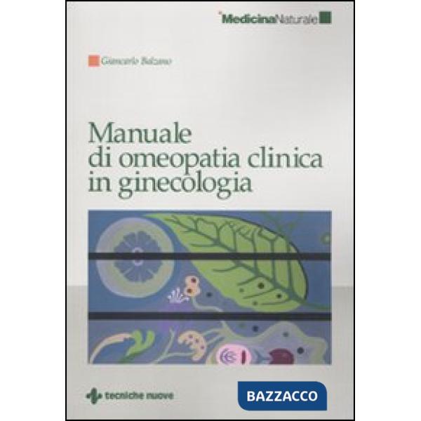 Manuale di omeopatia clinica in ginecologia