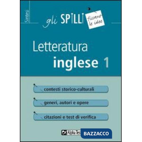 Letteratura inglese. Vol. 1
