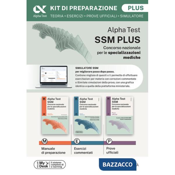 Alpha Test SSM Kit di preparazione Plus. Edizione 2026-2027. Per concorso SSM e MMG. Con esclusivo simulatore online
