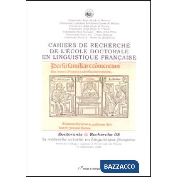 Cahiers de recherche de l'École doctorale en linguistique