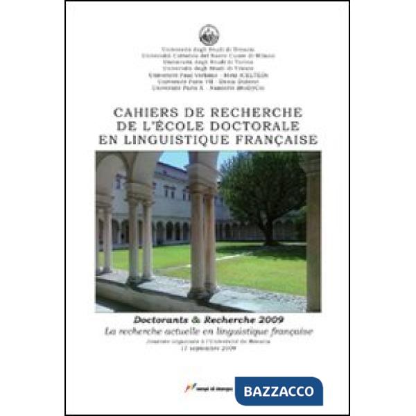 Cahiers de recherche de l'École doctorale en linguistique française
